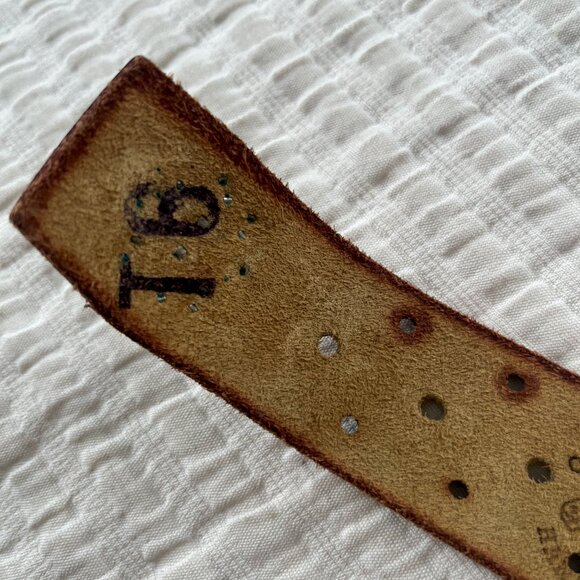 Vintage Old Stud Women's Leather Belt -XS - Picture 4 of 9